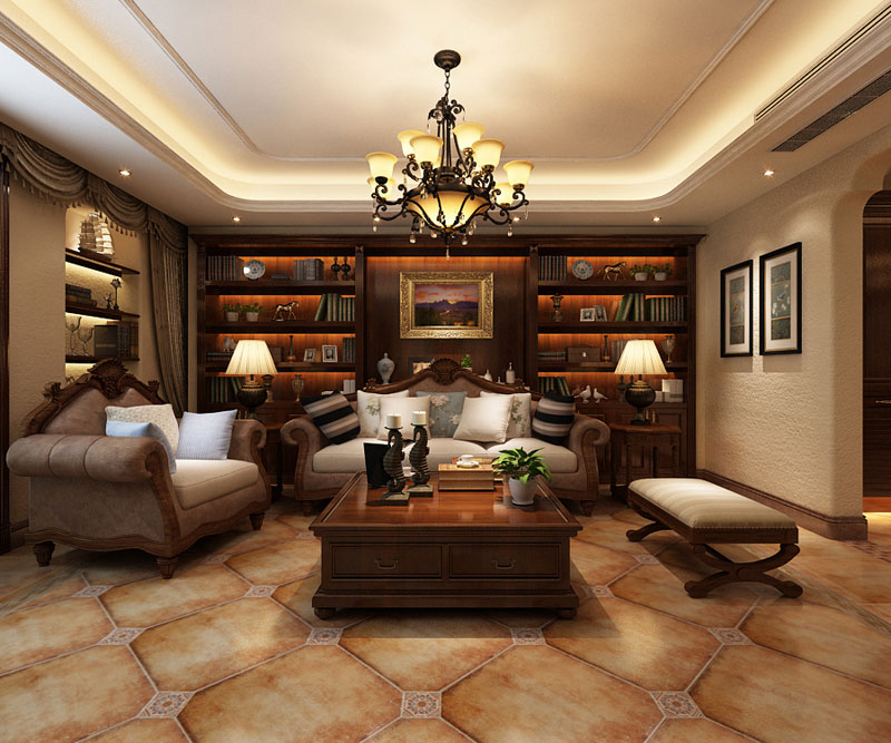 藍(lán)山印象148㎡三室兩廳美式風(fēng)格 藍(lán)山印象148㎡三室兩廳美式風(fēng)格