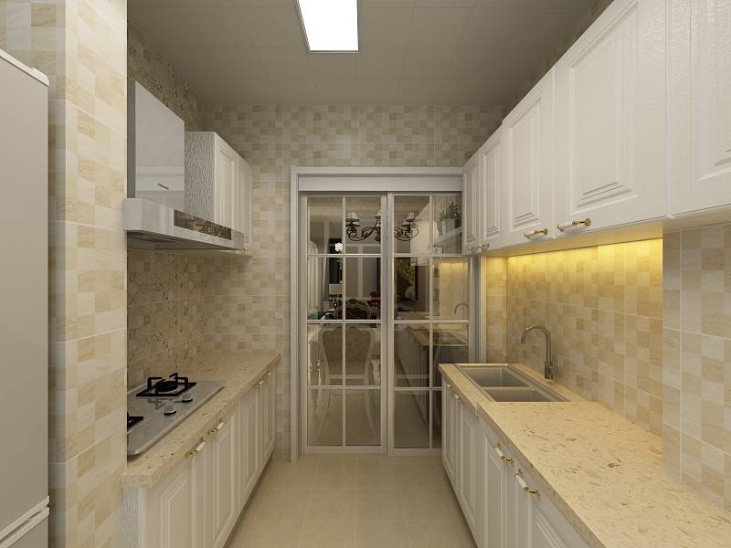 啟銳園127平米三室兩廳簡歐風格