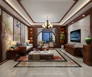 碧景苑171平米三室兩廳二衛(wèi)中式風(fēng)格