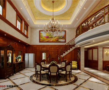 歐景園220平五室歐美混搭裝修效果圖