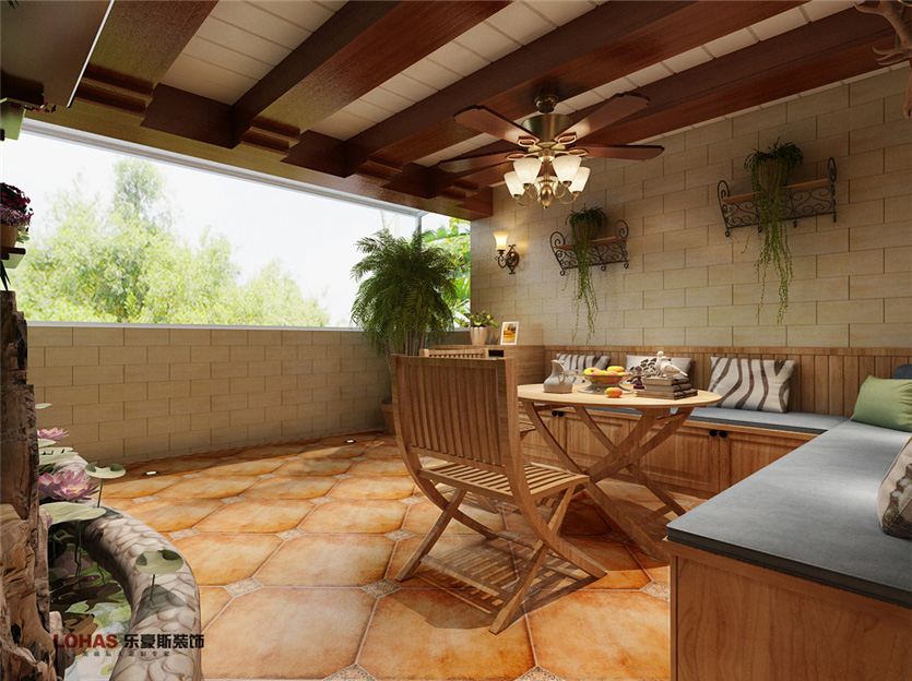 歐景園220平五室歐美混搭裝修效果圖