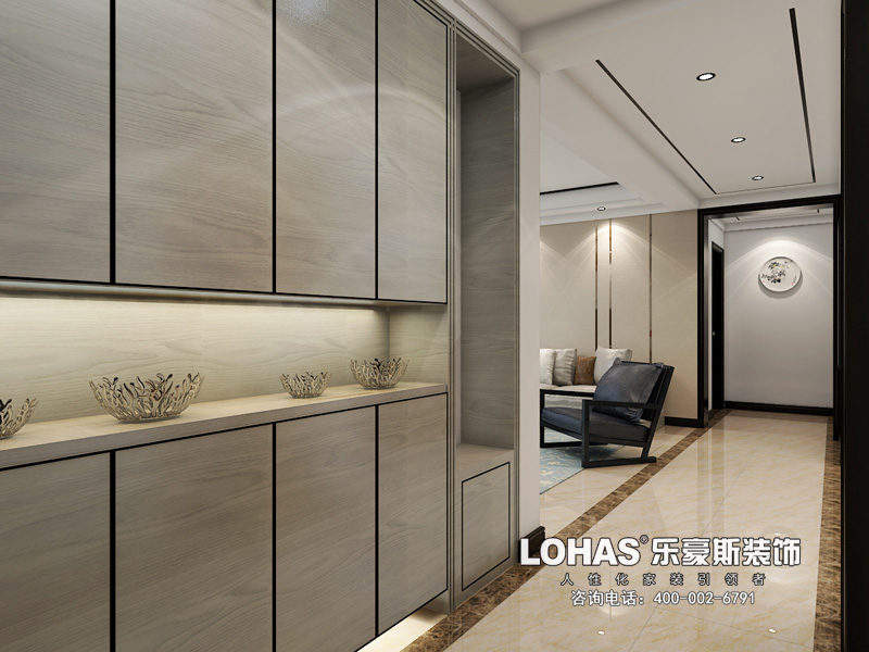 啟銳園小區(qū)135三室兩廳新中式簡約風格