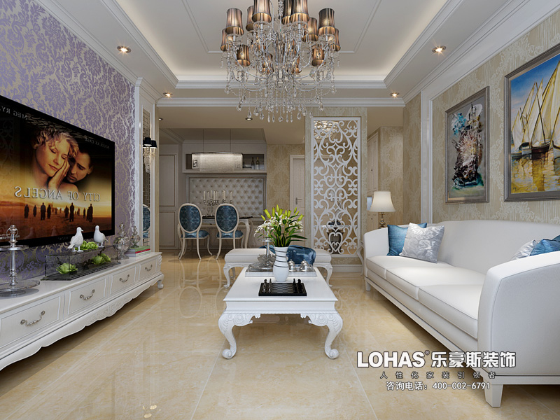 啟銳園118平米兩室兩廳歐式風(fēng)格