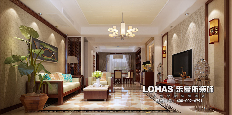 盛世御城160平米三室兩廳新中式風(fēng)格