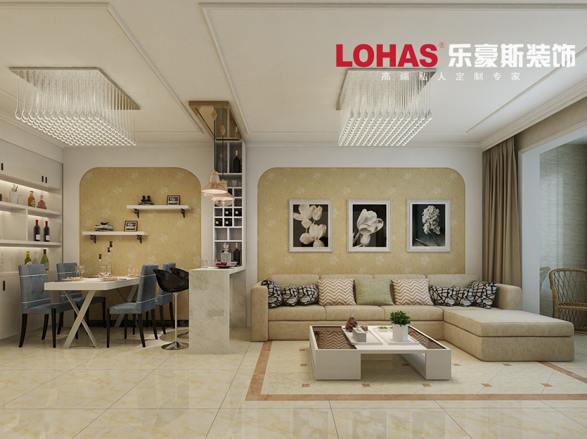 學(xué)府名城97平米兩室一廳現(xiàn)代風(fēng)格