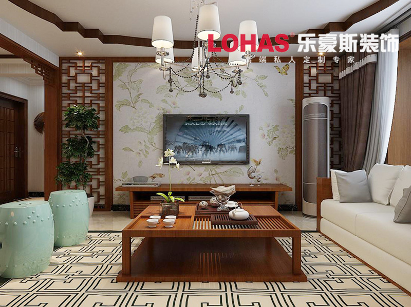 西部楓景三室兩廳新中式裝修