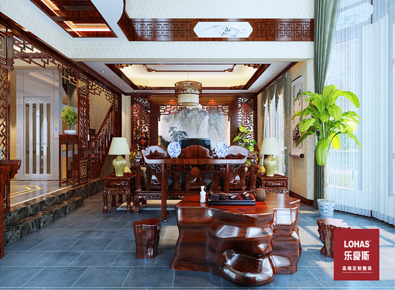 江南新城別墅 500平中式