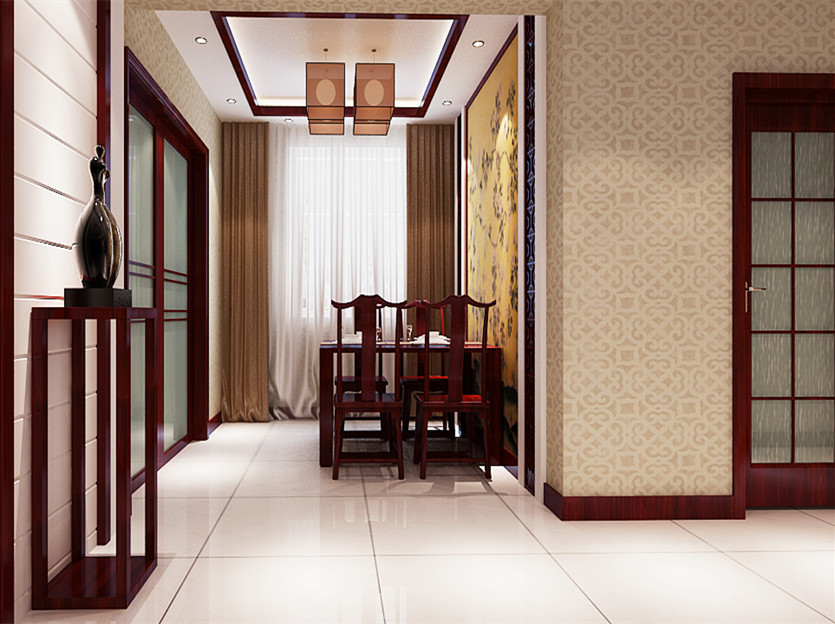 弘達明尚137平米新中式裝修效果圖