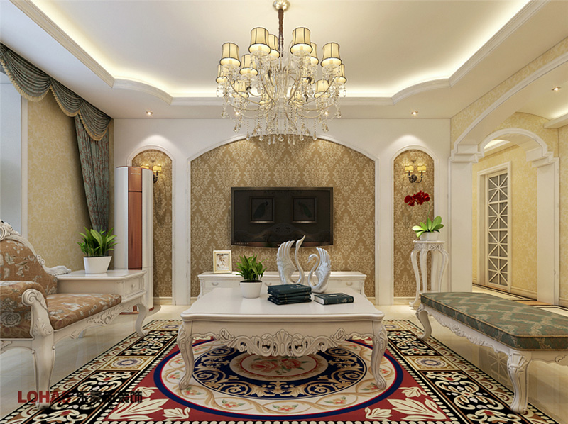 瀚唐137平簡(jiǎn)歐裝修效果圖