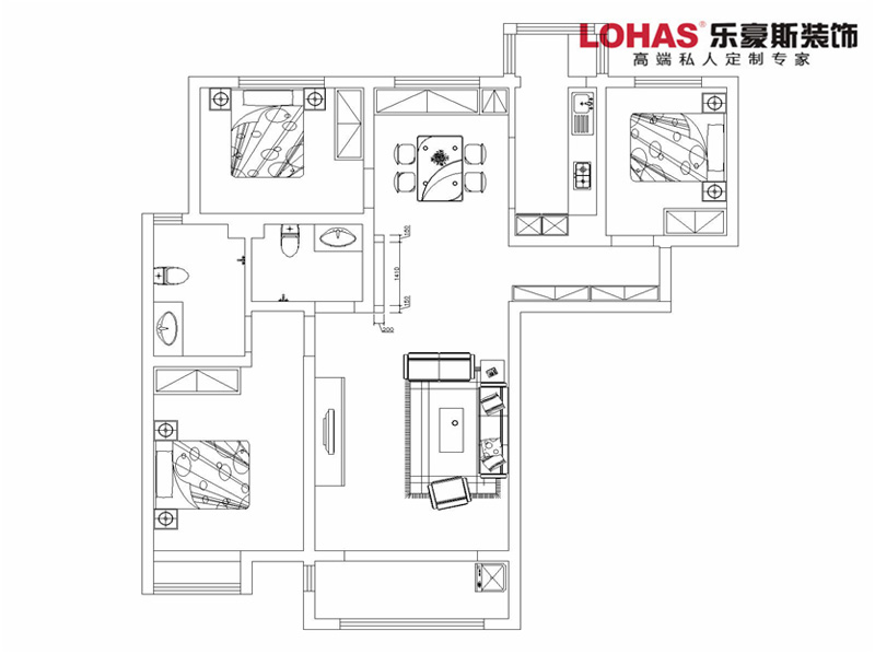海棠灣/128平/美式