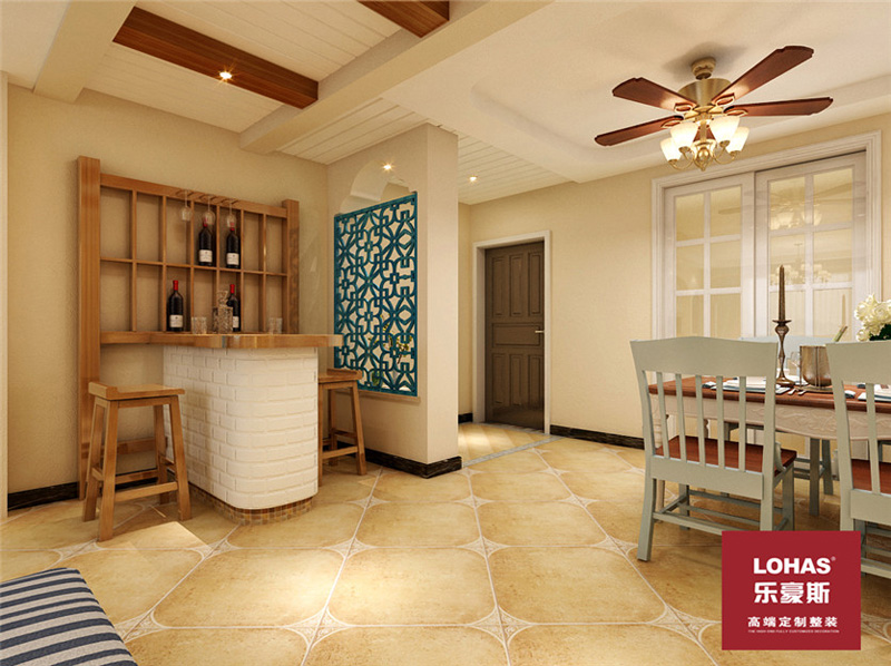 雍和曼城120平地中海風格