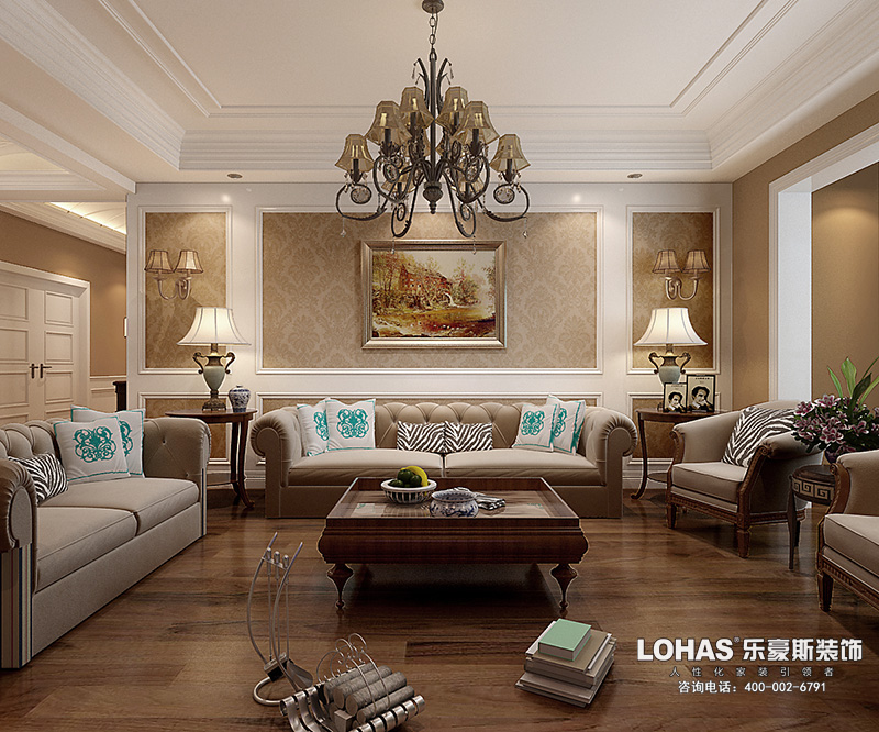 東勝紫御府179平米美式裝修