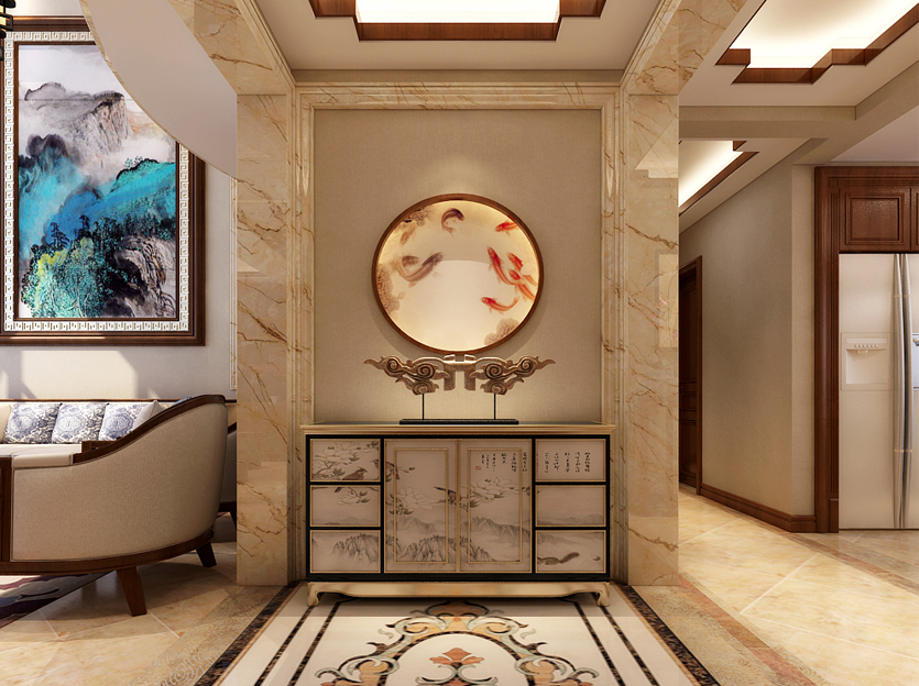 鑫界王府270平四室新中式裝修效果圖
