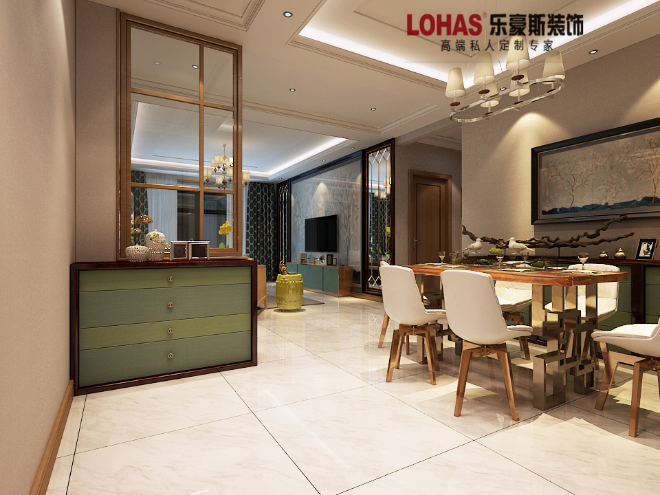 盛益華苑兩室130平米現(xiàn)代簡約風(fēng)格裝修效果圖