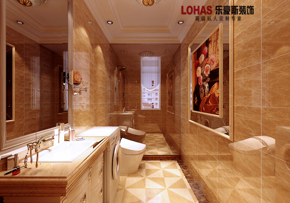 盛益華苑兩室130平米現(xiàn)代簡約風(fēng)格裝修效果圖