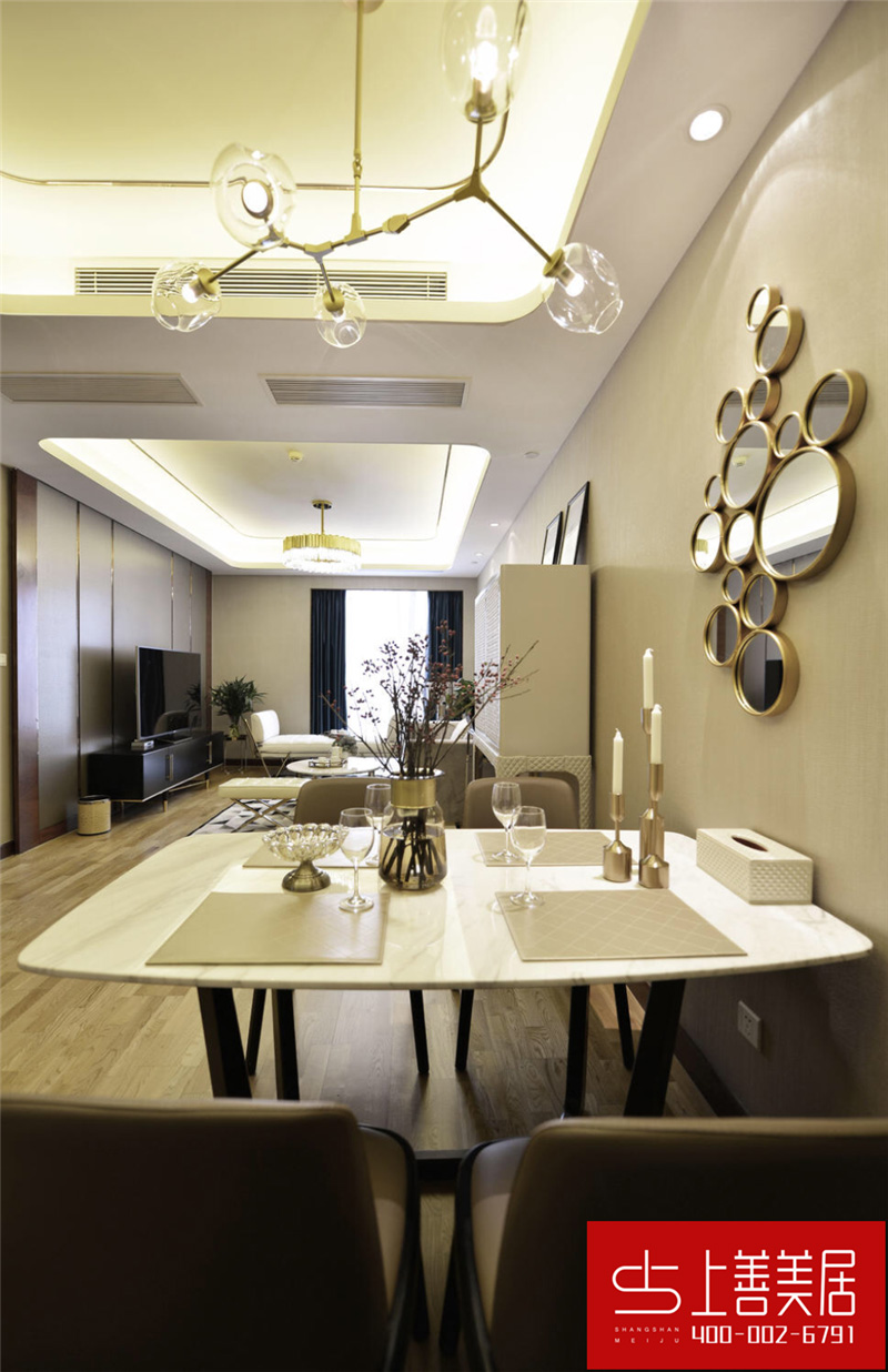 瑞府90平兩室兩廳簡歐風(fēng)格裝修效果圖