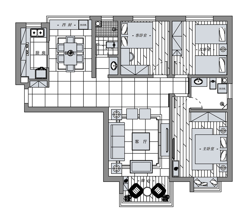 盛世御城/125平/輕奢現(xiàn)代
