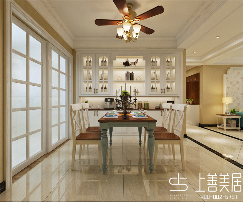 城南春天139平三室兩廳簡約美式風格裝修效果圖