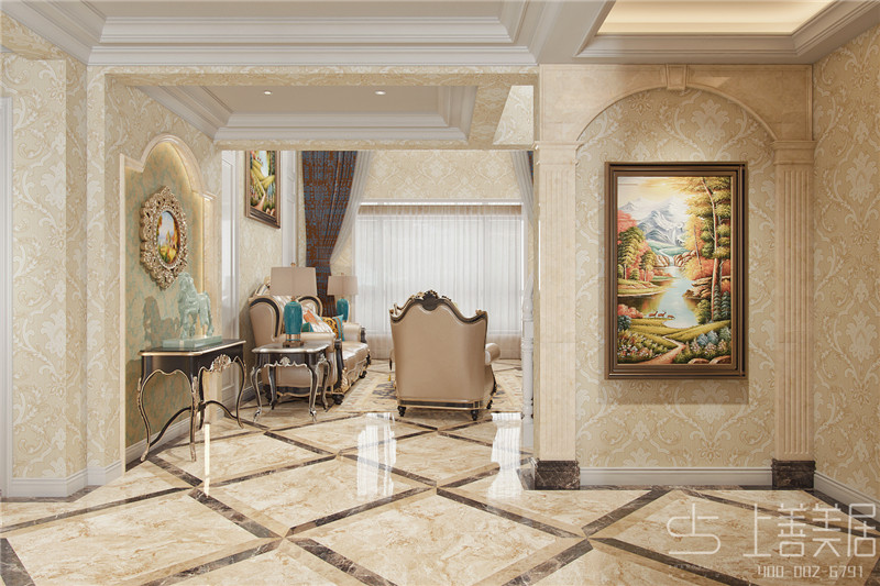 定州爵士山200平五室三廳歐式古典風(fēng)格裝修效果圖