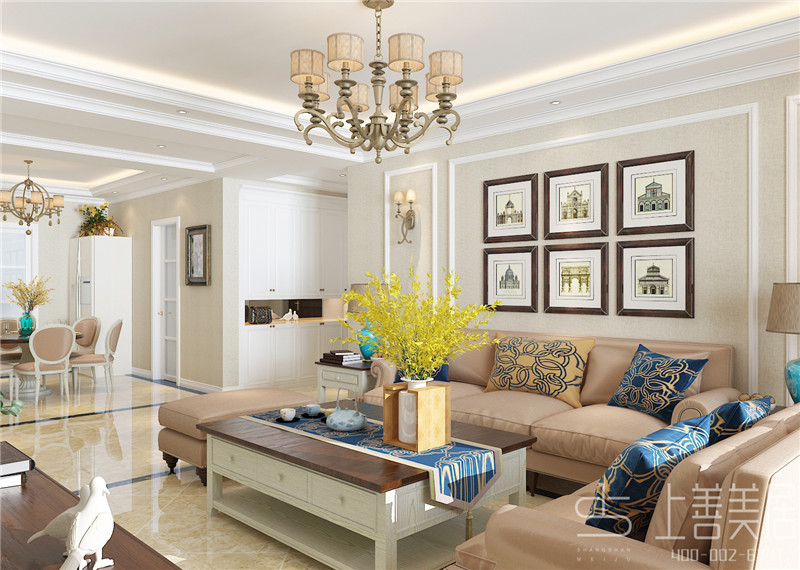 [舊房改造]井陘紅緯小區(qū)138平簡歐裝修效果圖