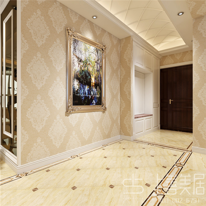 龍溪城138平三室兩廳歐式風(fēng)格裝修效果圖