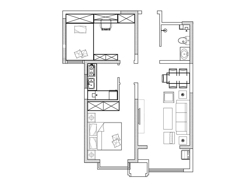 榮盛城87平現(xiàn)代簡(jiǎn)約
