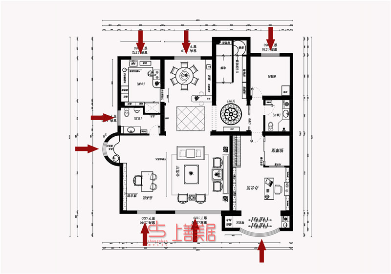 卓達玫瑰園400㎡中式