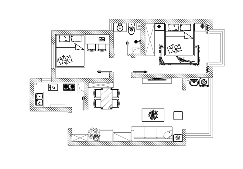 天悅城90平現(xiàn)代簡(jiǎn)約