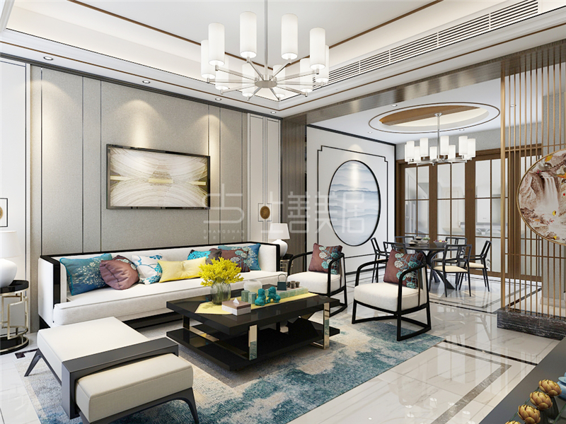 新樂(lè)民政花園別墅200平新中式