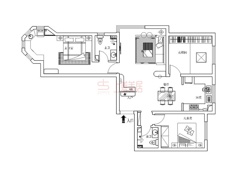 天河悅城/118平/現(xiàn)代輕奢