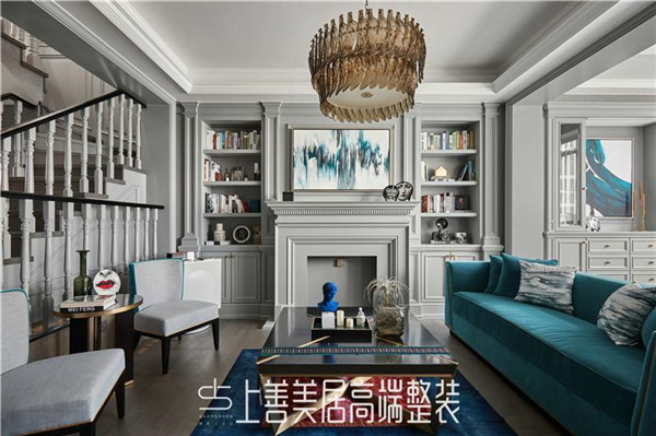 正定自建別墅326平美式裝修效果圖