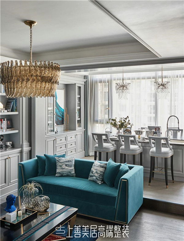 正定自建別墅326平美式裝修效果圖