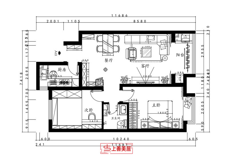 廣安云棠/現(xiàn)代簡(jiǎn)約/90㎡