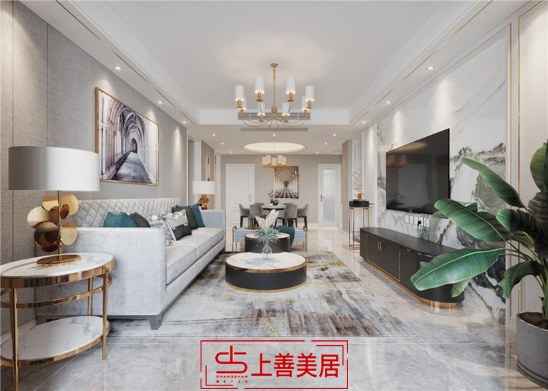 潤德天悅城/141㎡/輕奢風(fēng)格