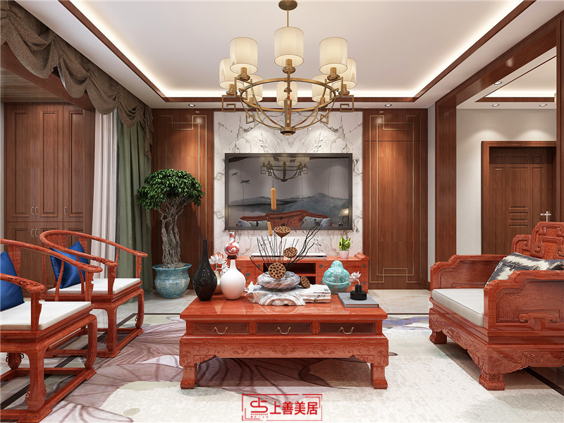 保利拉菲頂躍/210㎡/中式