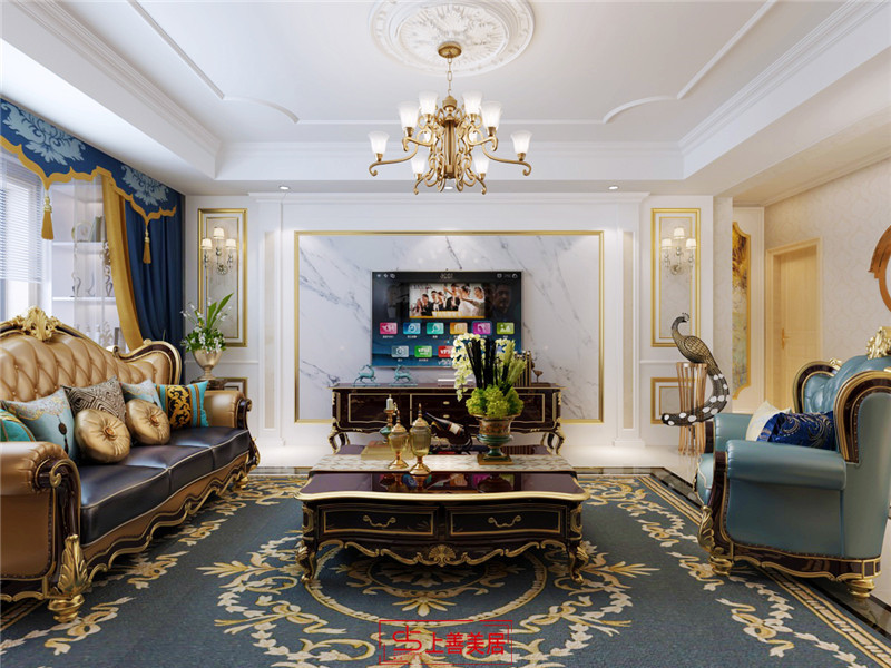 祥云國際130平美式客廳