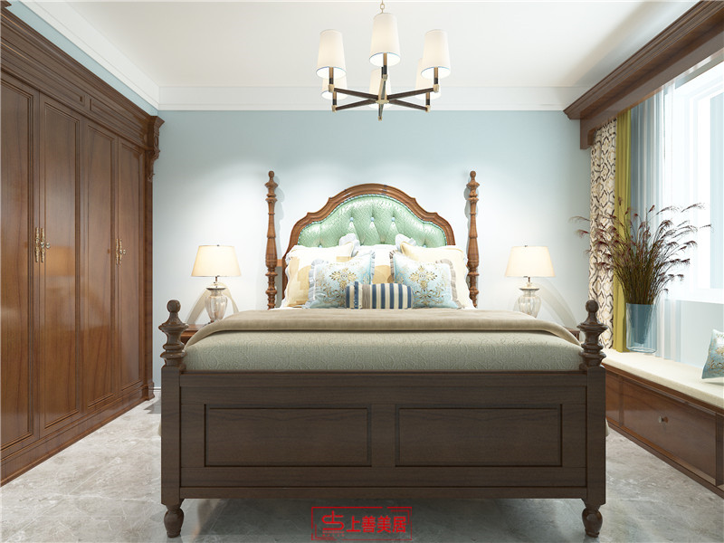 金馬小區(qū)90平美式風(fēng)格臥室