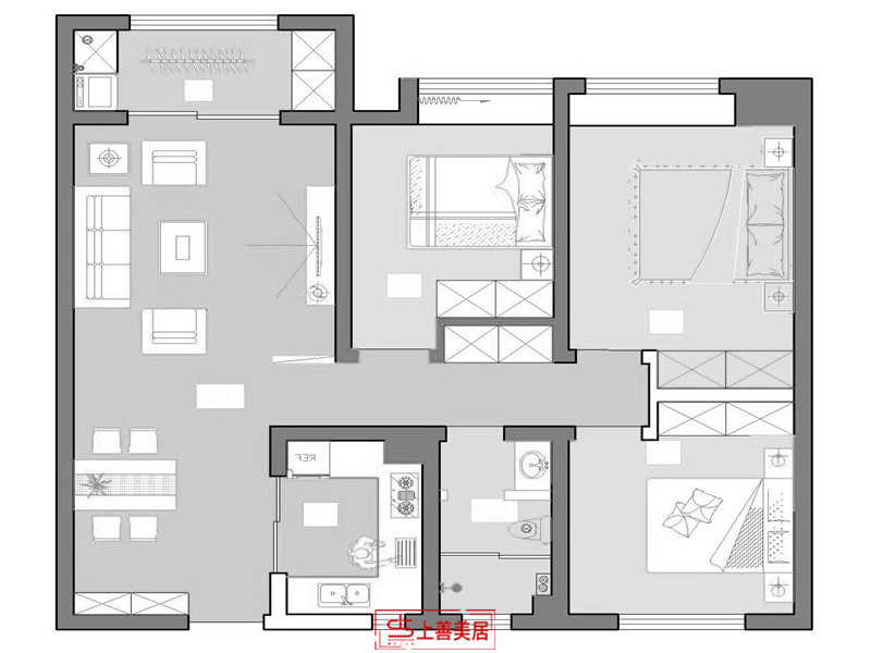 保利堂悅/現(xiàn)代簡(jiǎn)約/107㎡