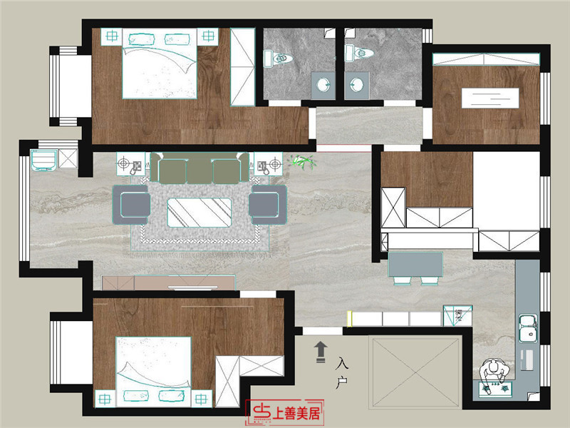 悅庭雅苑/現(xiàn)代風(fēng)格/127㎡