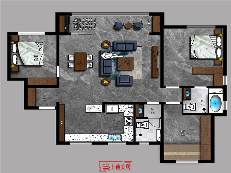 金輝優(yōu)步大道/110㎡/現(xiàn)代