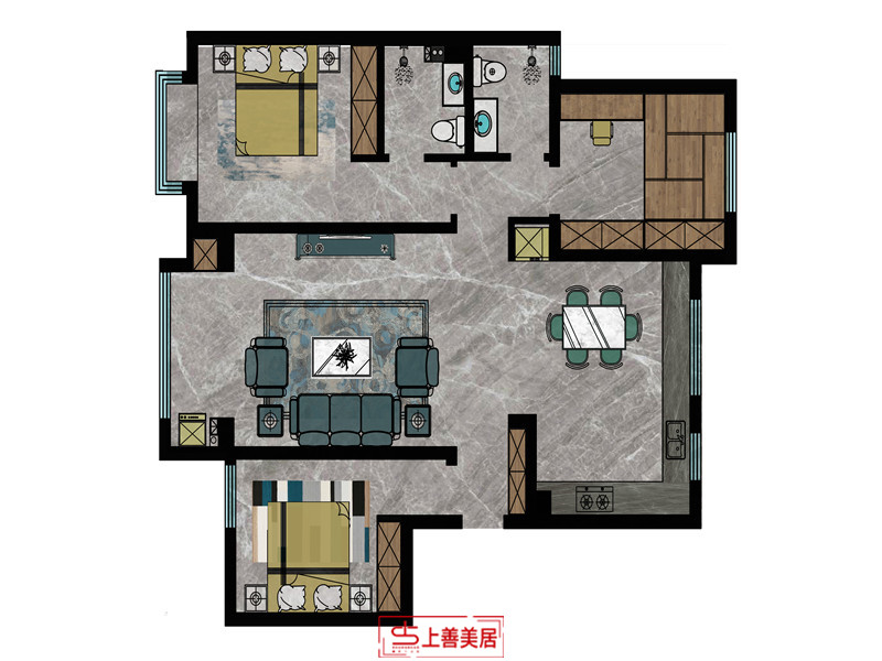 紫御藍(lán)灣/130㎡/新中式