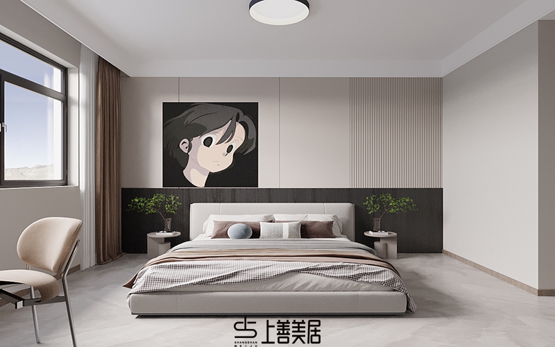 國(guó)仕山140平現(xiàn)代簡(jiǎn)約裝修設(shè)計(jì)09