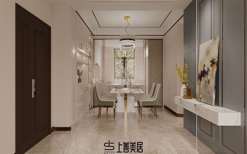 德賢華府160平簡歐風(fēng)格裝修設(shè)計1