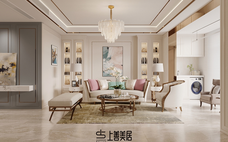 德賢華府160平簡歐風(fēng)格裝修設(shè)計4