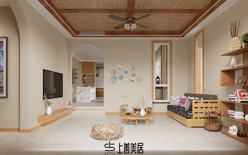 孔雀城350㎡田園風(fēng)別墅裝修設(shè)計