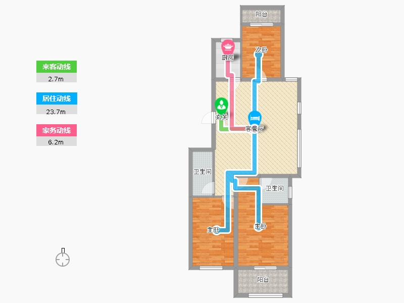 潤(rùn)德天悅城3室2廳2衛(wèi)1廚130㎡動(dòng)靜線(xiàn)圖