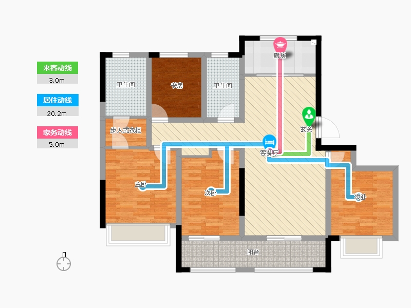 保利西悅春天4室2廳2衛(wèi)1廚147㎡動(dòng)靜線圖
